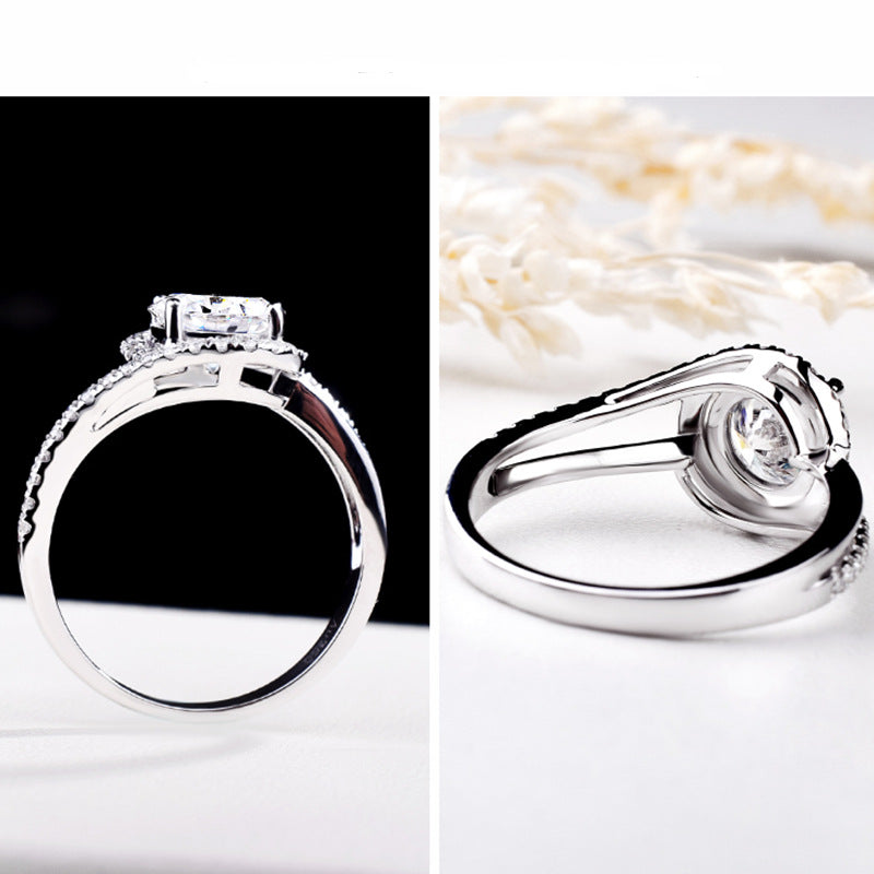 Diamond Shining Surround Small Diamond Twist Ring