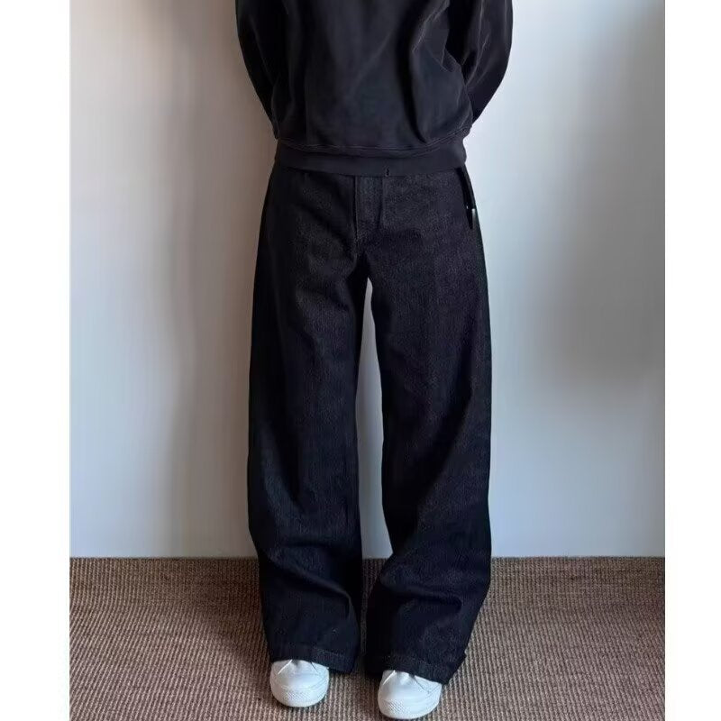 Men's Simple Loose Casual Primary Color Jeans