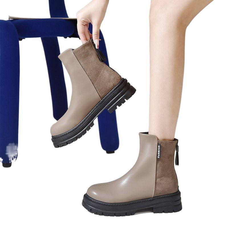 Large Size Women's Shoes British Style Platform Martin Boots