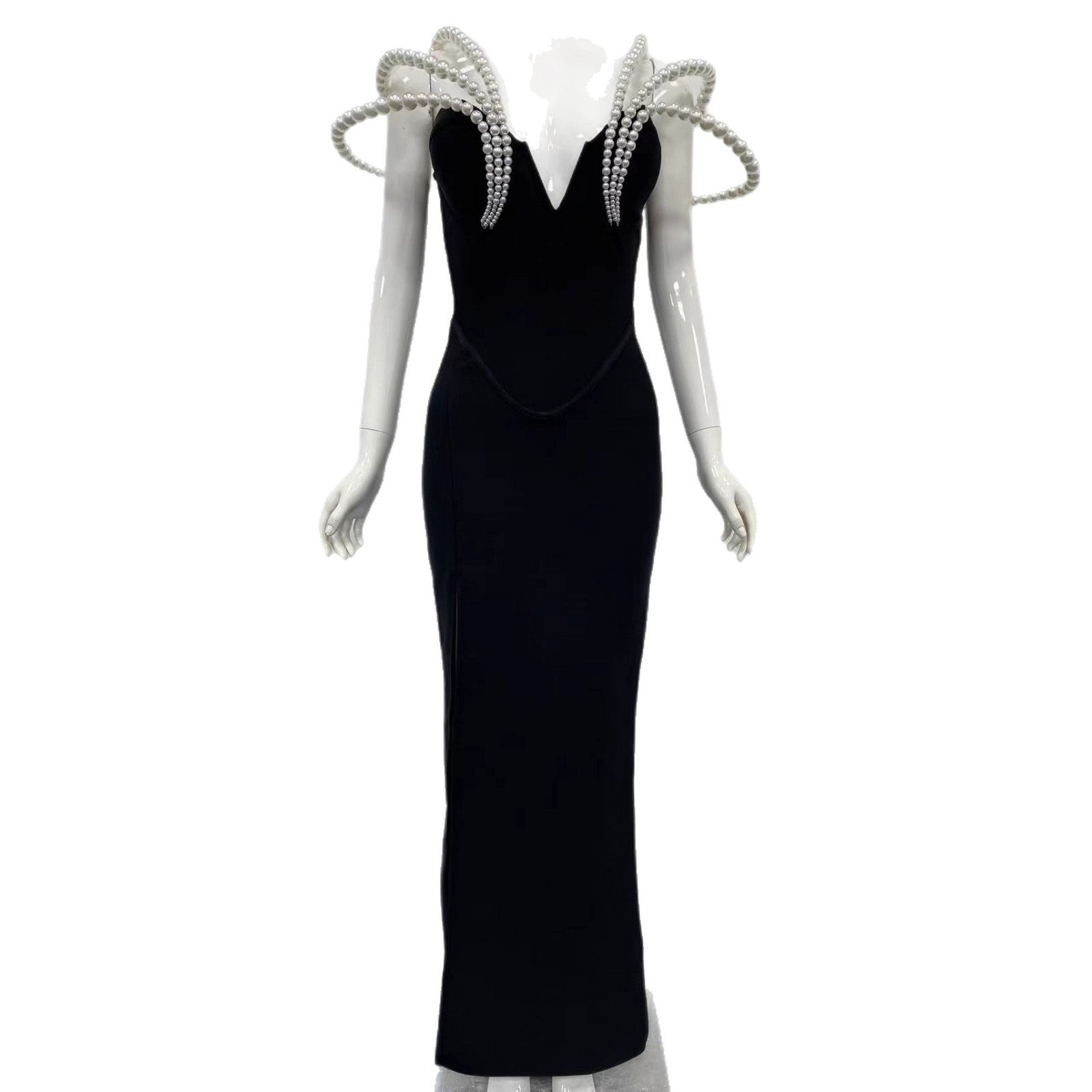 Women's All-match Heavy Industry Pearl Bandage Dress Sexy Tube Top Dress