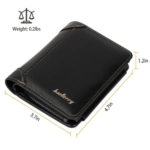 Men Leather Wallet ID Card Holder Purse Trifold Clutch Money